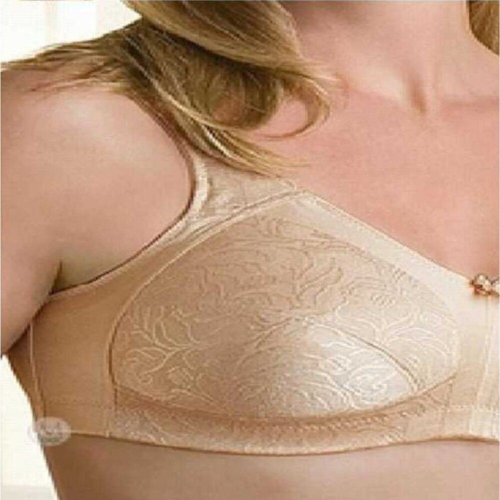 NWT AMOENA 2156 34DD Kacy Wire Free Post Mastectomy Bra Soft Cup Nude NEW